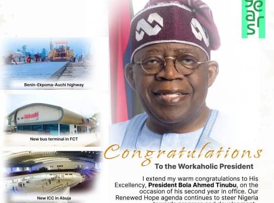 2ND YEAR ANNIVERSARY: GOV OKPEBHOLO CELEBRATES TINUBU, SAYS ONE GOOD TERM DESERVES ANOTHER